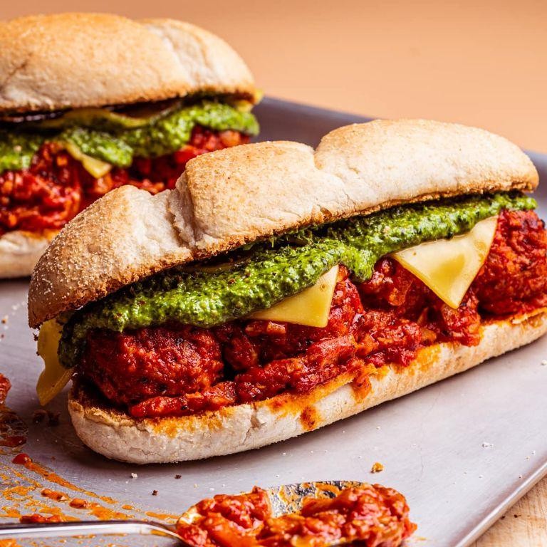 Vegan Meatball Sub with Marinara
