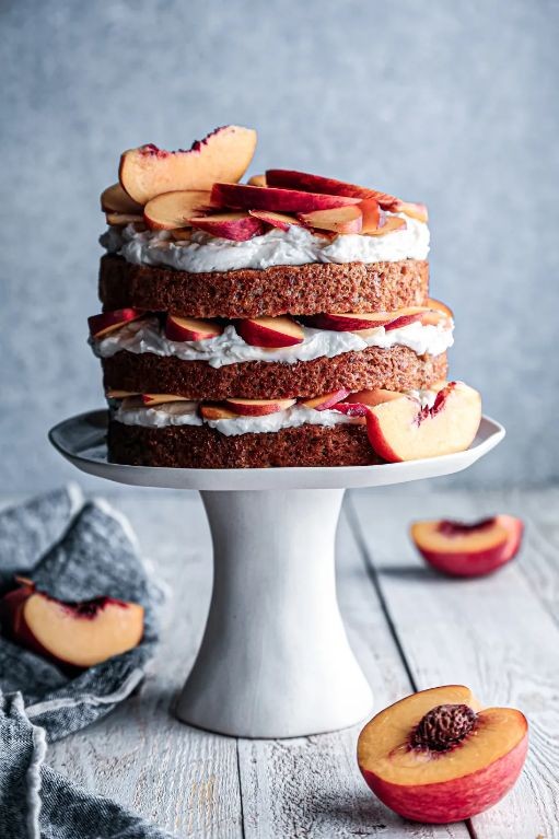 Vegan Peach and Coconut Cake
