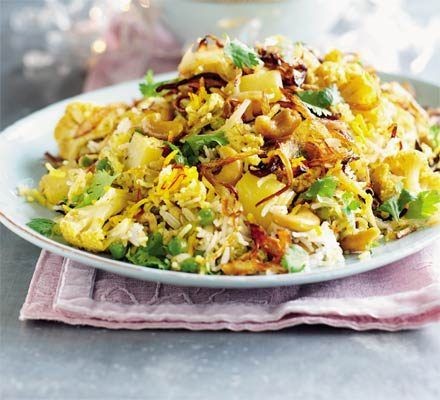 Vegetable Biryani with Cashews