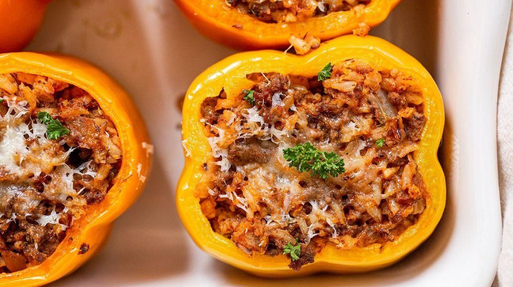 Venison and Cheese Stuffed Peppers