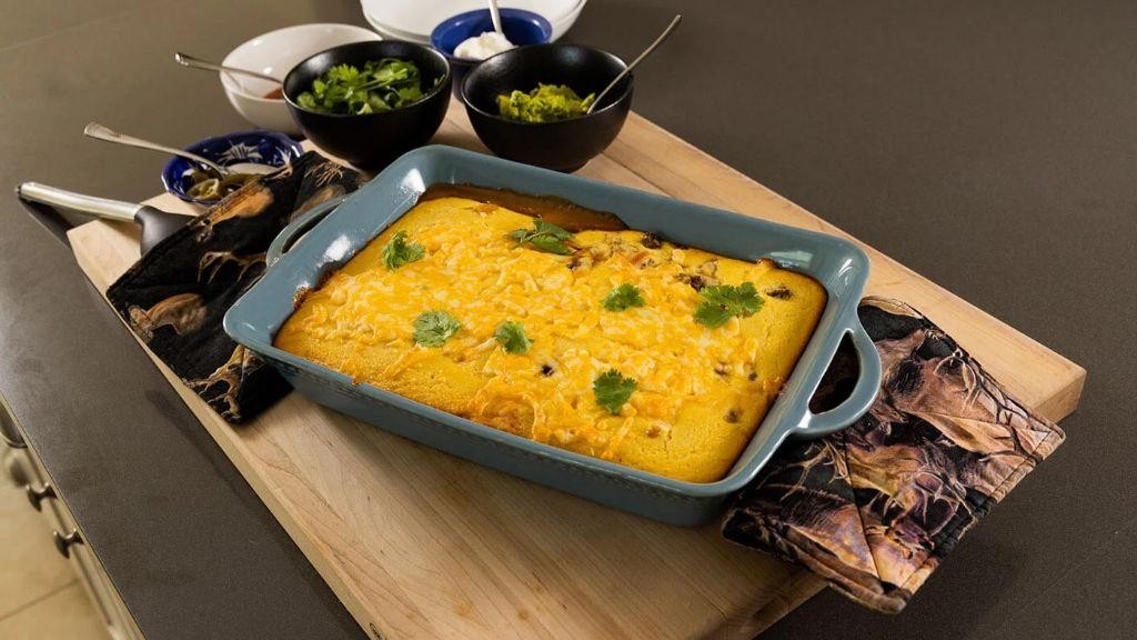 Venison and Cornbread Casserole