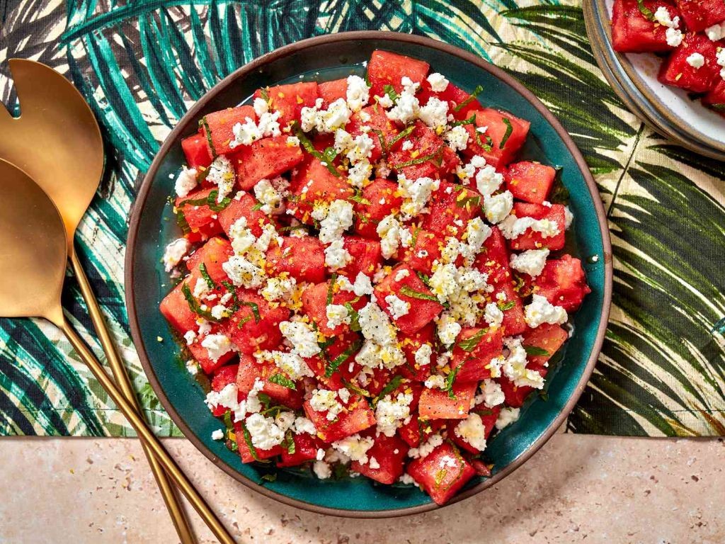 Watermelon Feta Mint Salad