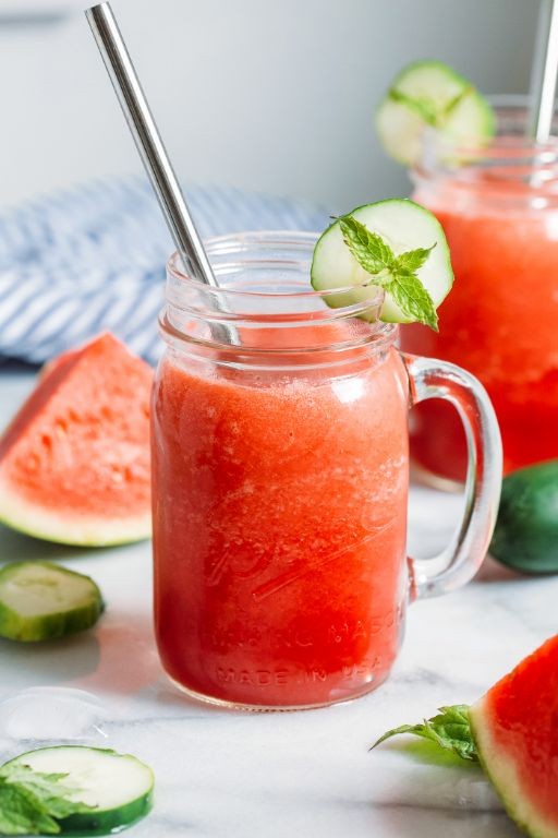 Watermelon Mint Lime Smoothie
