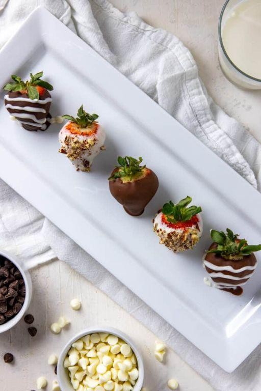White Chocolate Strawberries with Crushed Pecans