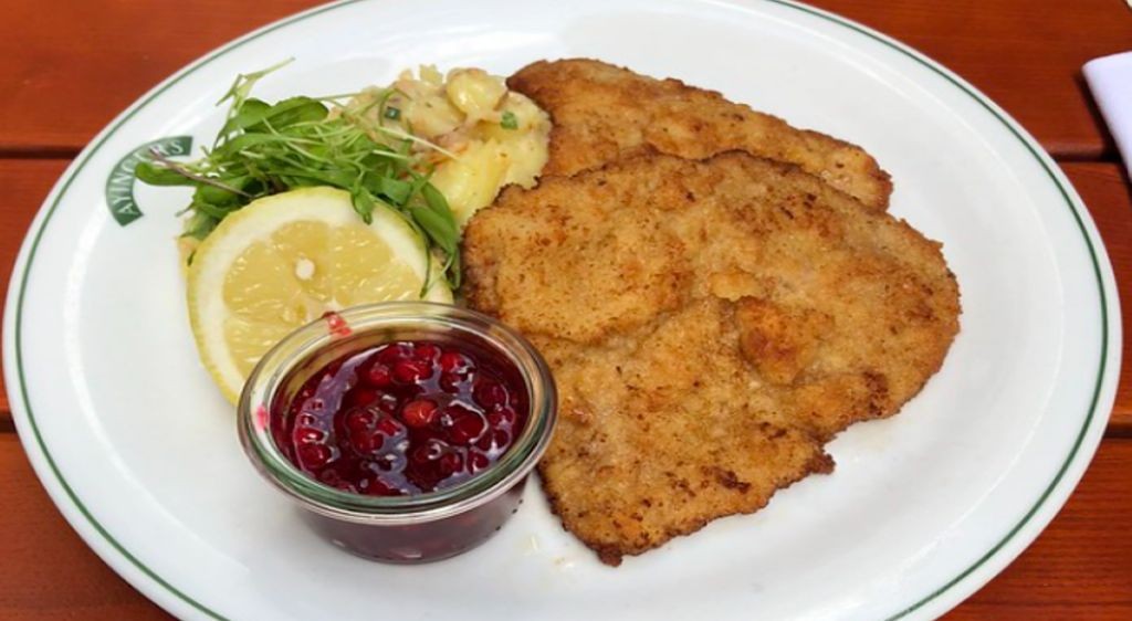 Wiener Schnitzel with Cranberry Compote