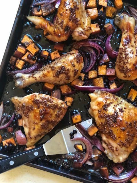 Wild Blueberry Balsamic Glazed Chicken