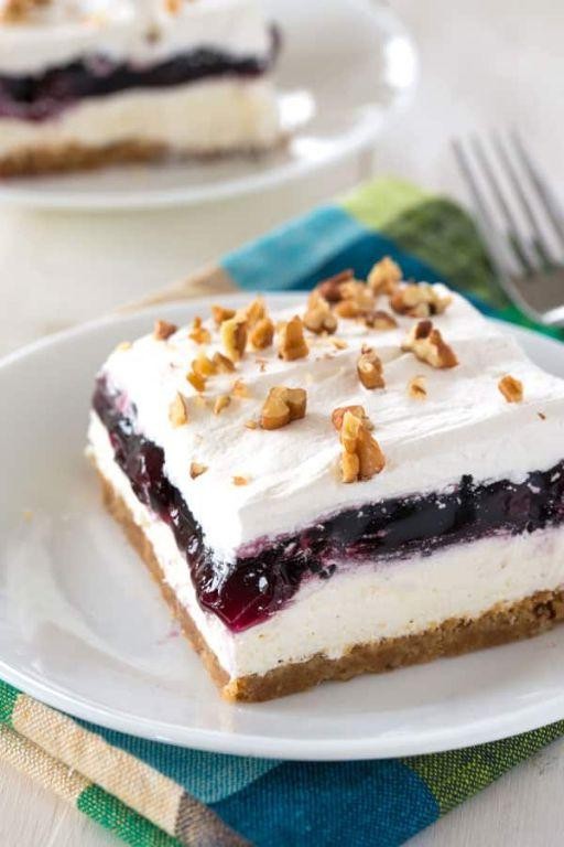 Wild Blueberry Cheesecake with Graham Cracker Crust