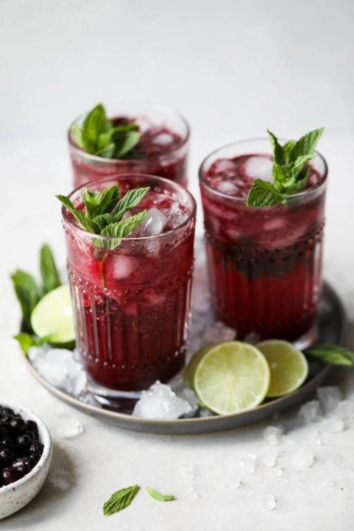 Wild Blueberry Mojito Cocktail