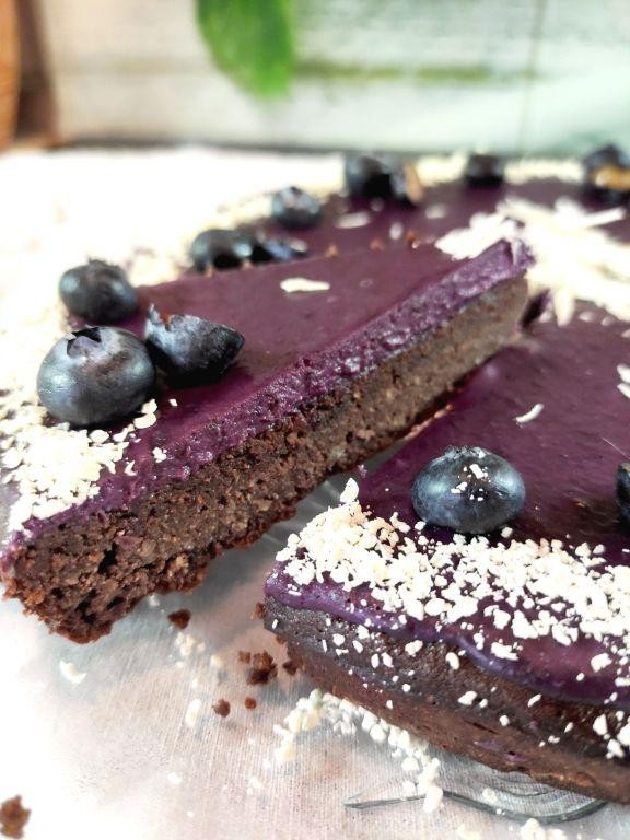 Wild Blueberry and Dark Chocolate Tart