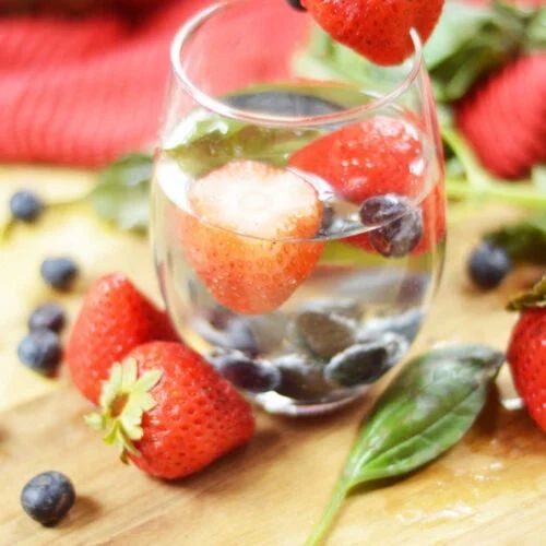 Wineberry and Basil Infused Water