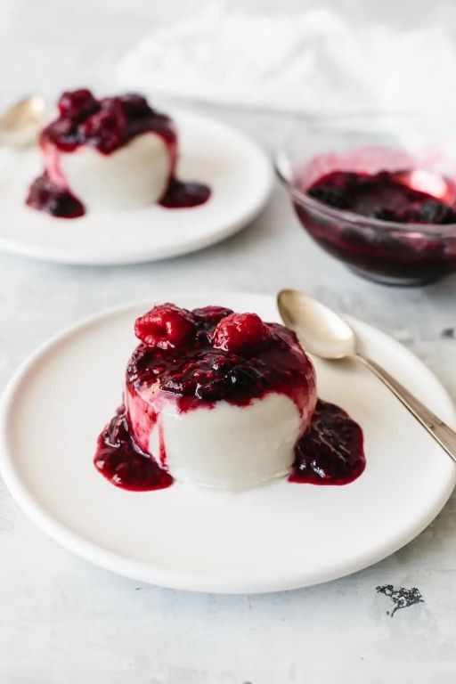 Wineberry and Coconut Panna Cotta