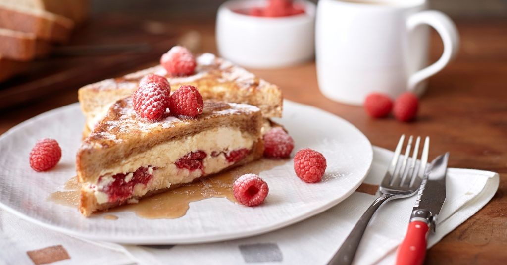 Wineberry and Ricotta Stuffed French Toast