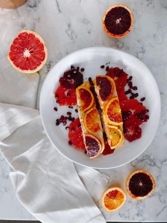 Winter Citrus Salmon with Pomegranate Glaze