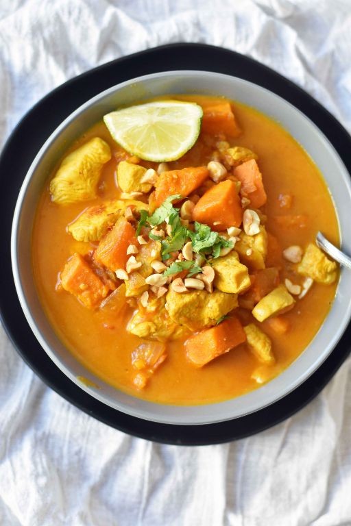 Yellow Curry Chicken with Sweet Potatoes
