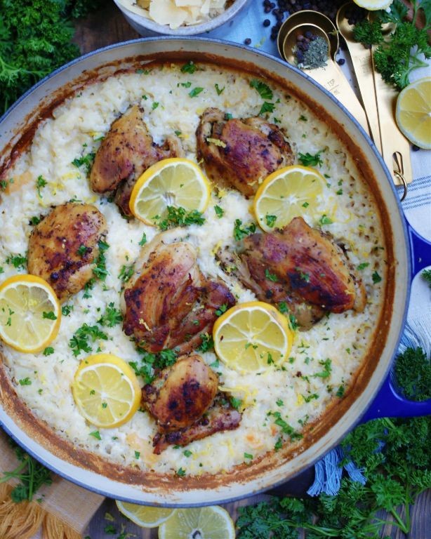 Zesty Lemon Chicken and Dressing Casserole