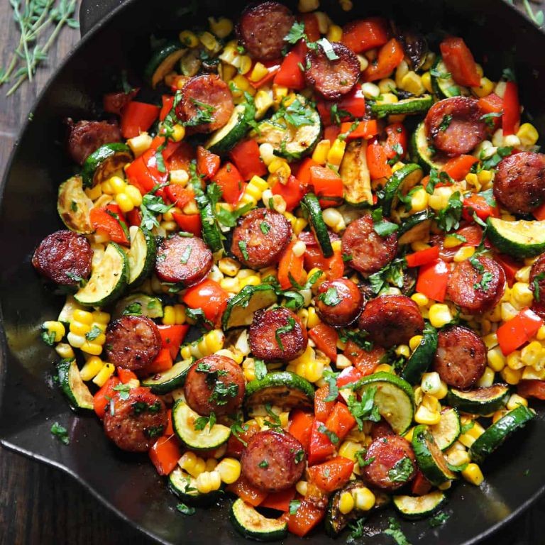 Zucchini and Sausage Skillet Medley