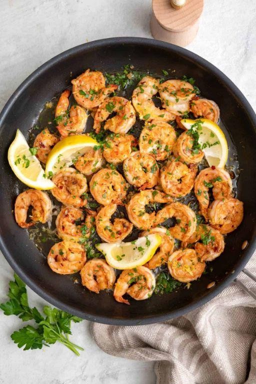 4-Ingredient Lemon Garlic Shrimp