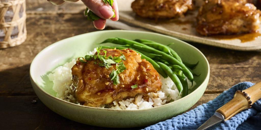 7-Ingredient Honey Garlic Chicken Thighs