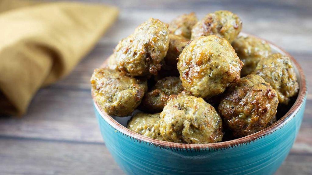 Air Fryer Cabbage and Turkey Meatballs