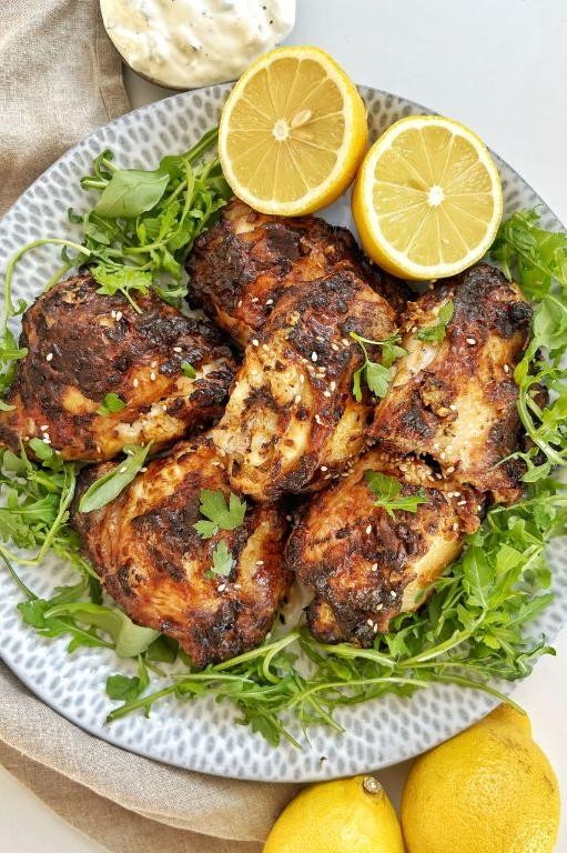 Air Fryer Greek-Style Lemon Garlic Chicken