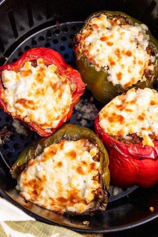 Air Fryer Mediterranean Stuffed Bell Peppers