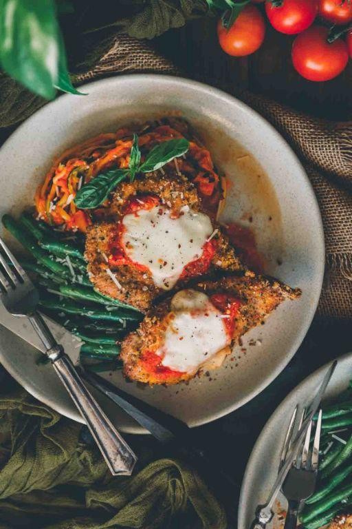 Air Fryer Veal Parmesan with Panko Breadcrumbs