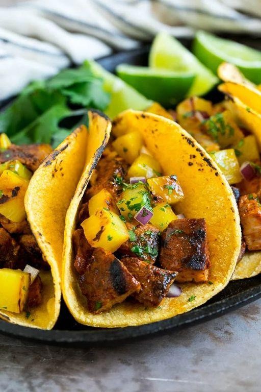 Al Pastor Street Tacos with Pineapple Salsa