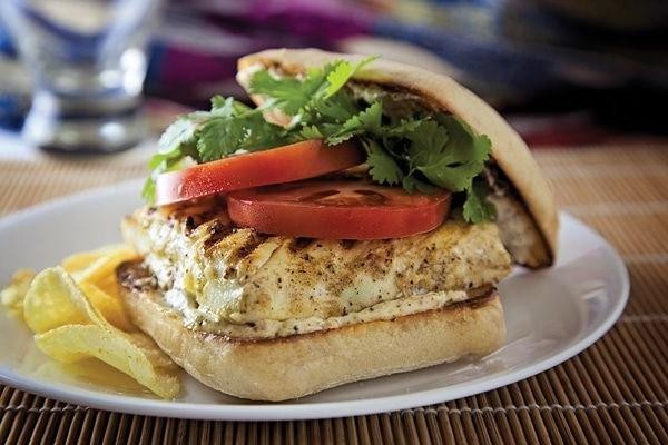 Alaskan Halibut Burgers with Tartar Sauce