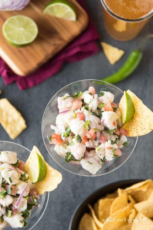 Alaskan Halibut Ceviche with Lime and Cilantro