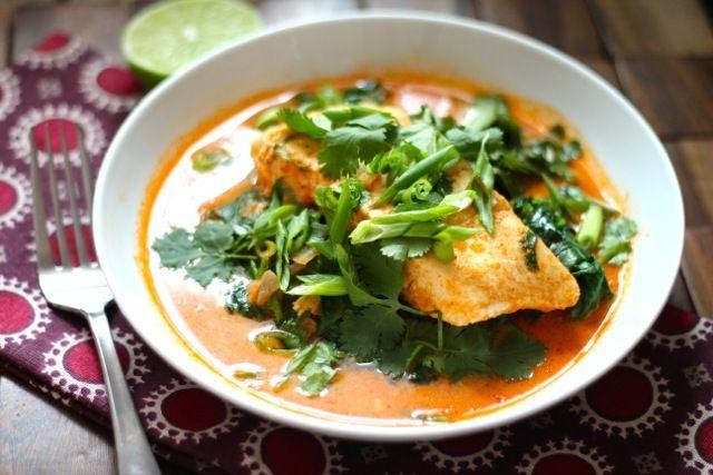 Alaskan Halibut Curry with Coconut Milk