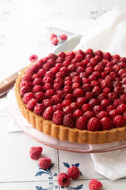 Almond Paste and Raspberry Tart
