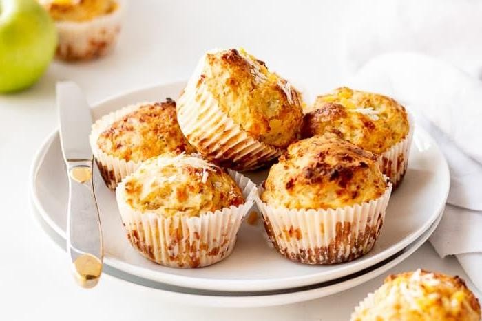 Apple Cheddar Savory Muffins