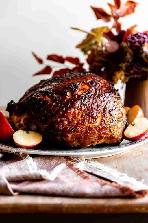 Apple Cider Glazed Ham with Rosemary