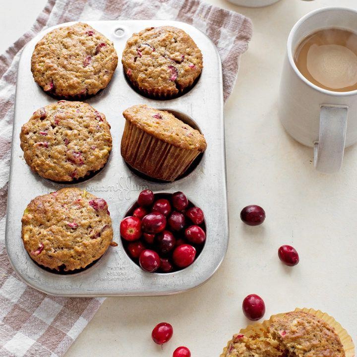 Apple Cranberry Oat Muffins