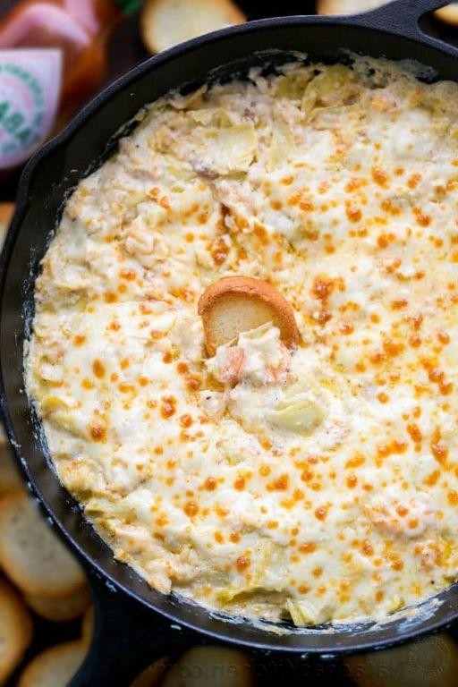Artichoke Shrimp Dip with Cream Cheese