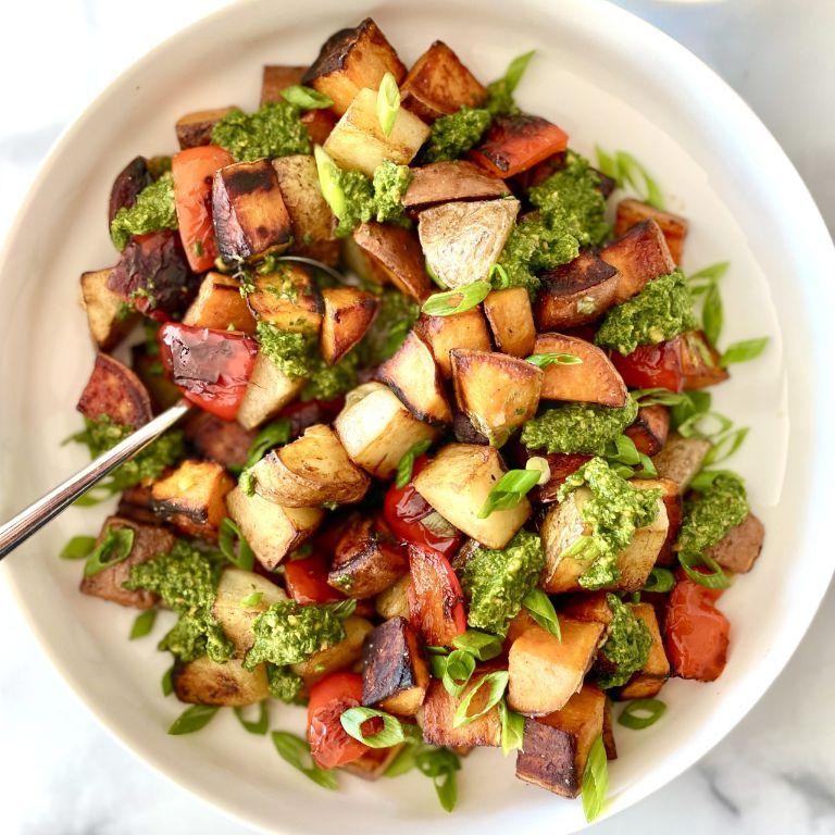 Arugula and Sweet Potato Hash