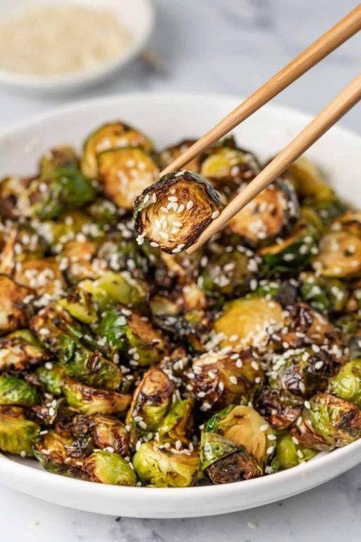 Asian Sesame Air Fryer Brussels Sprouts