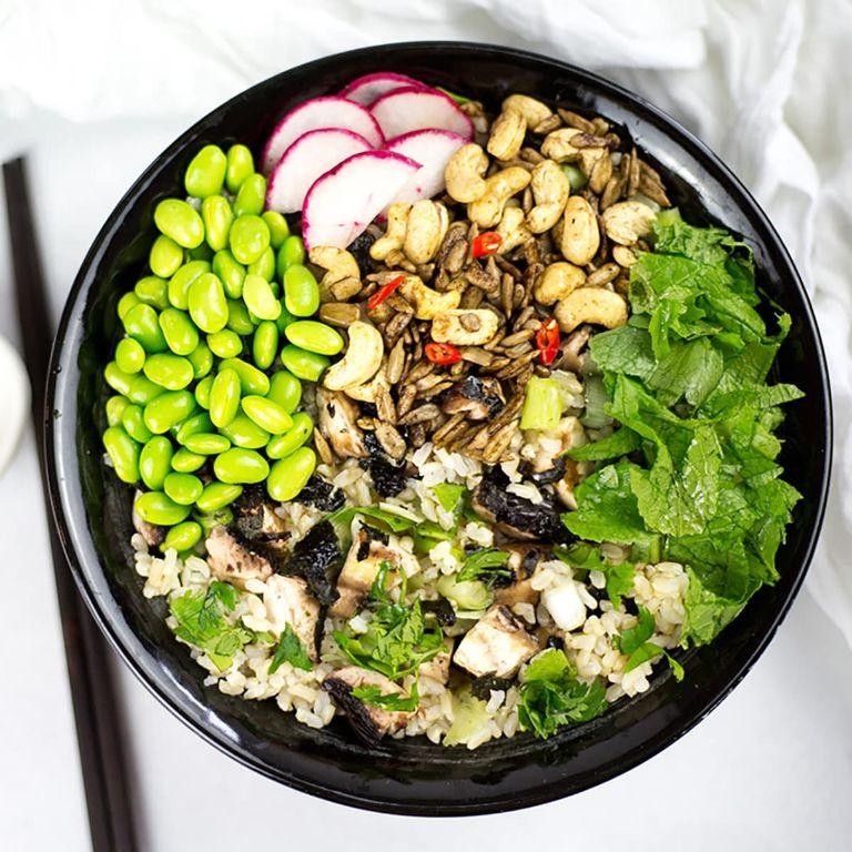 Asian-Inspired Edamame and Brown Rice Bowl