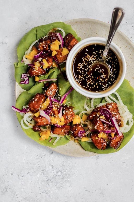 Asian-Inspired Salmon Lettuce Wraps
