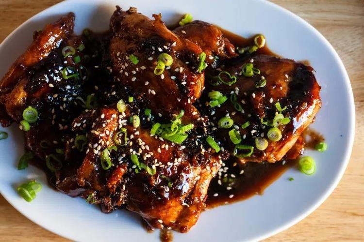 Asian-Inspired Stove-Grilled Chicken with Soy Glaze