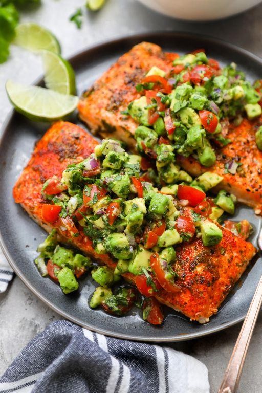 Avocado Lime Salmon Salad