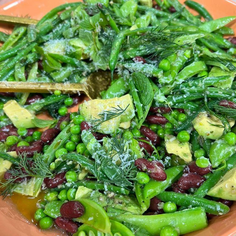 Avocado Pea Salad with Lime Dressing