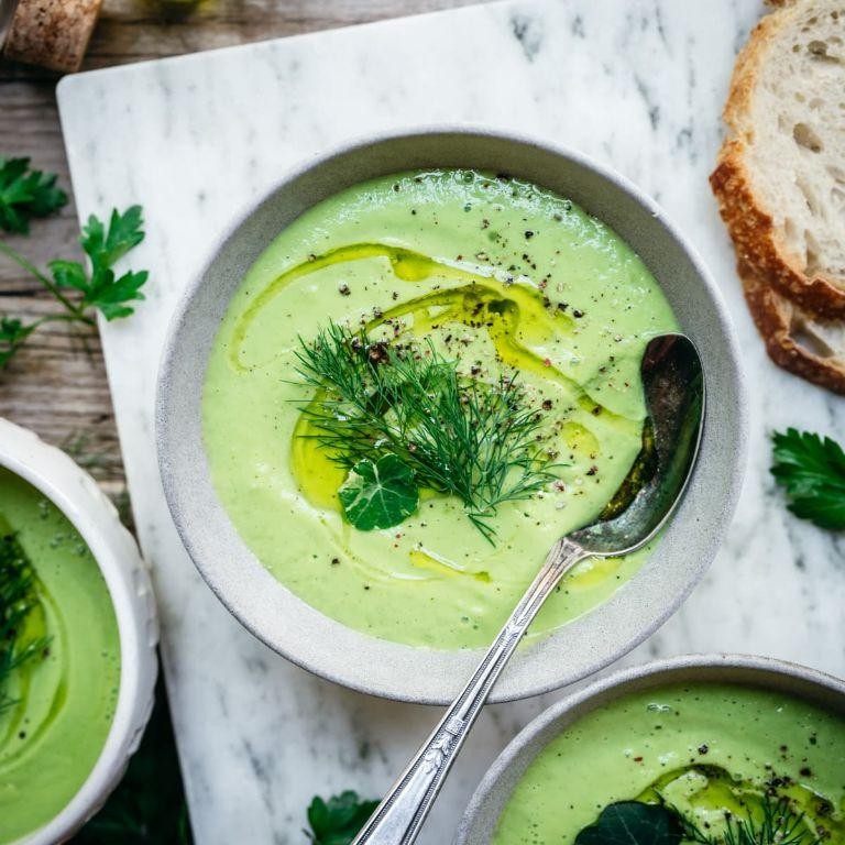 Avocado and Cucumber Gazpacho