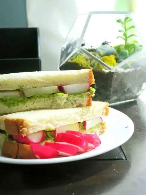 Avocado and Radish Tea Sandwiches