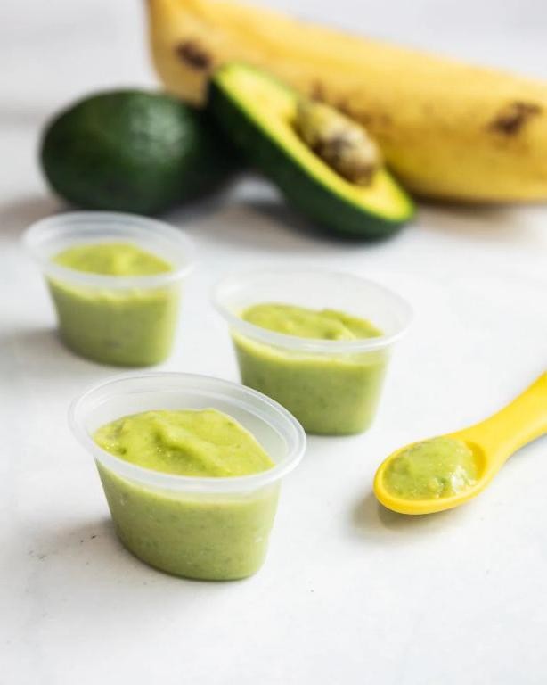 Avocado and banana mash