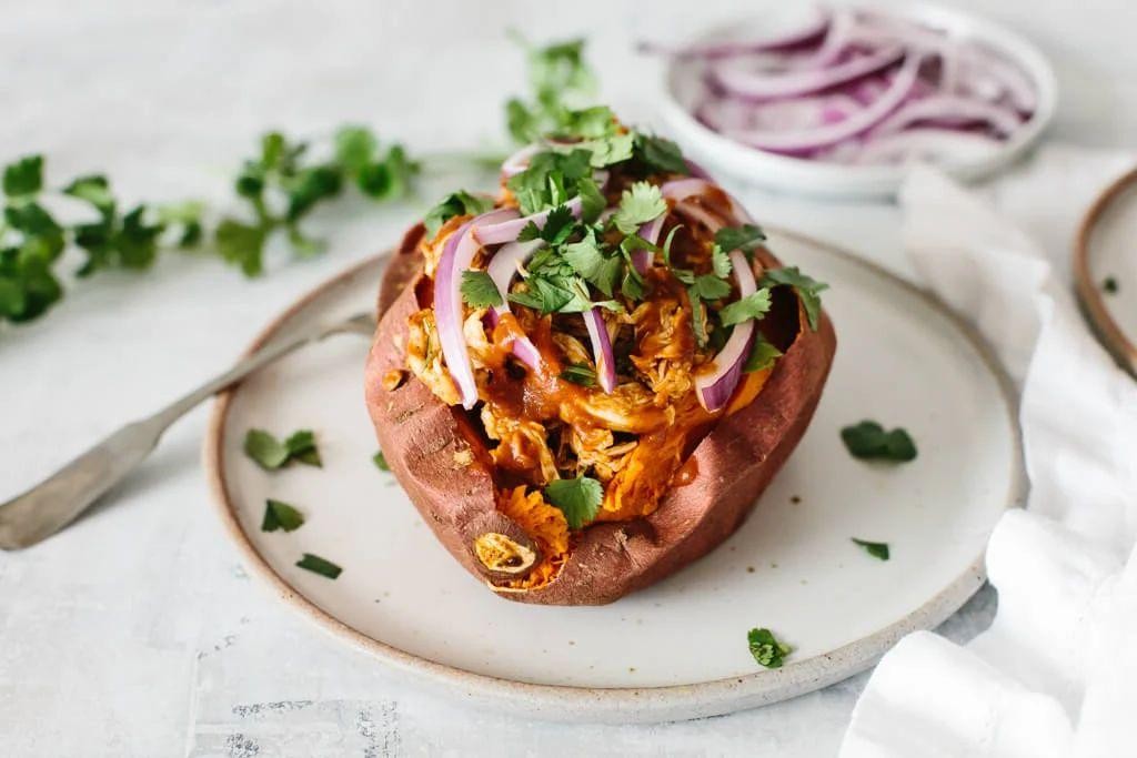 BBQ Baked Chicken with Sweet Potatoes