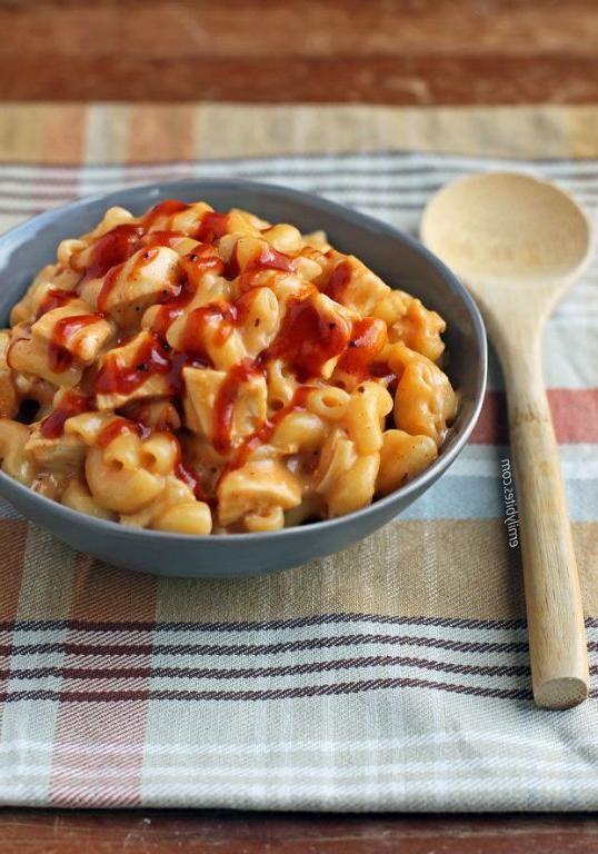BBQ Grilled Chicken Mac and Cheese