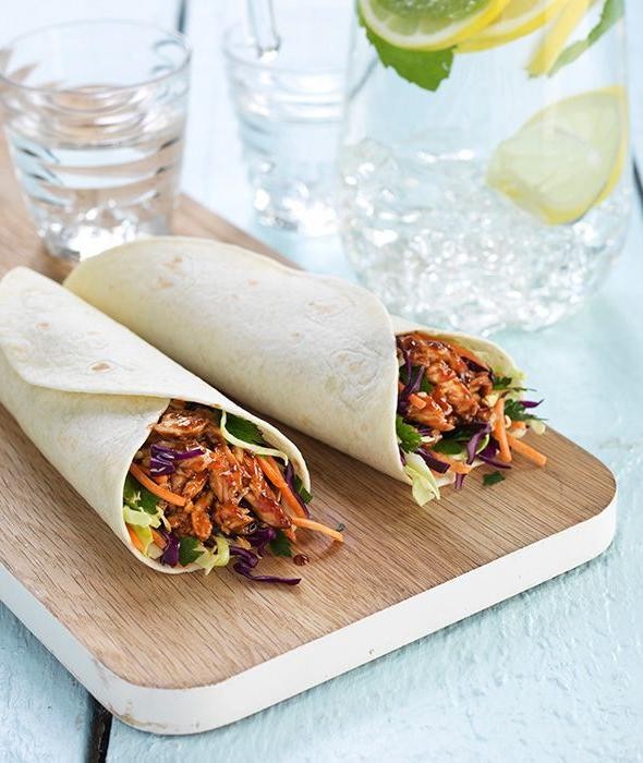 BBQ Pulled Pork Cold Wrap with Slaw