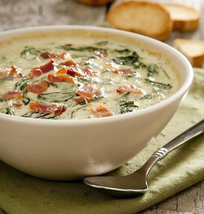 Bacon and Spinach Cream Soup
