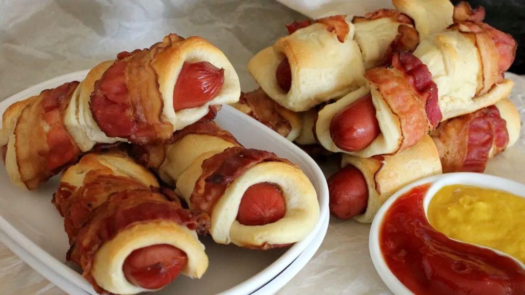 Bacon-Wrapped Crescent Roll Dogs